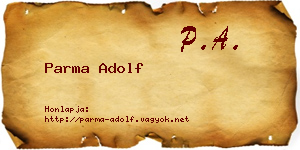 Parma Adolf névjegykártya